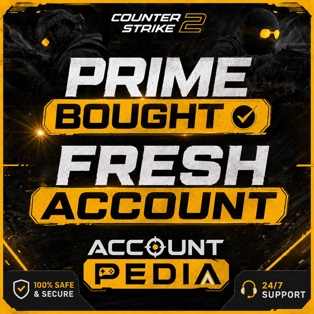 CS2 Initial Prime Steam Account | Email Access | Instant Delivery | No VAC/OW Ban | FACEIT Ready | Unranked